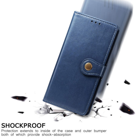 Чехол-книжка Retro Solid Color на Samsung Galaxy S22 Ultra 5G - синий
