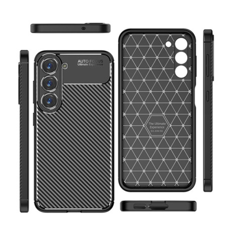 Ударозащитный чехол HMC Carbon Fiber Texture Samsung Galaxy S23 5G - черный