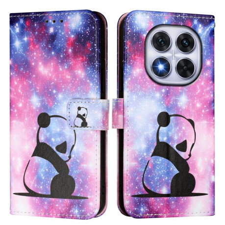 Чохол-книжка Colored Drawing Pattern Plain Weave Leather для Xiaomi Redmi Note 14 Pro 5G/Poco X7 - Panda
