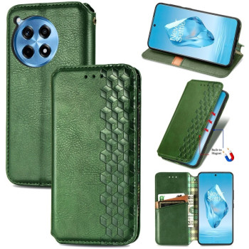 Чохол-книжка Cubic Grid для OnePlus Ace 3 Pro - зелений