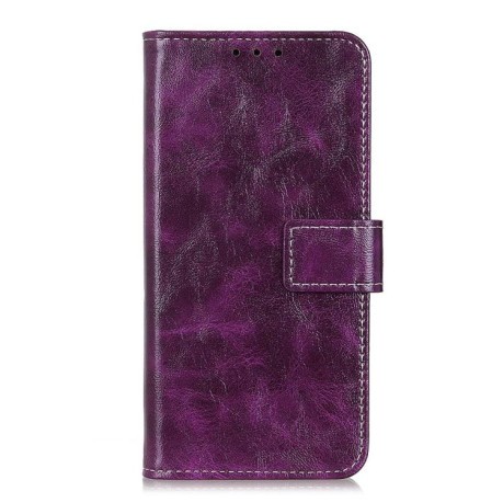 Чехол-книжка Magnetic Retro Crazy Horse Texture на Xiaomi Poco F7 Pro / F7 Ultra - фиолетовый