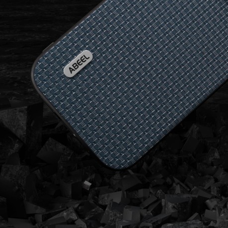 Чехол ABEEL Genuine Leather Luxury для iPhone 15 - синий