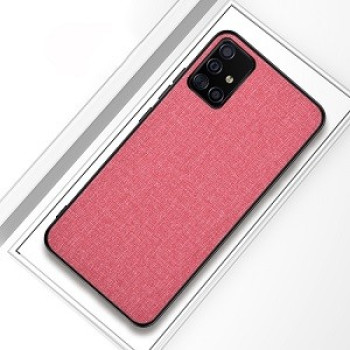 Чехол   Cloth Protective для Samsung Galaxy А51-розовый