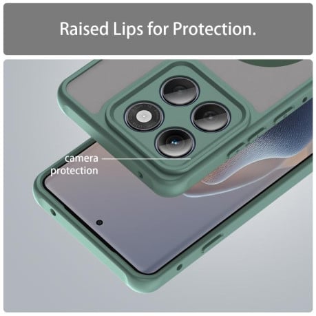 Противоударный чехол Fan Dun Series TPU Hybrid PC Frosted Magsafe для Motorola Edge 60 Pro - зеленый