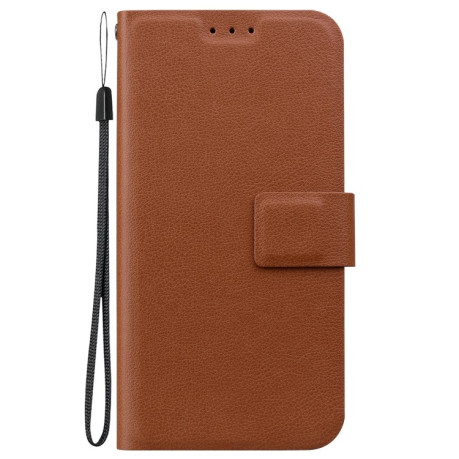 Чехол-книжка Voltage Side Buckle для Motorola Moto G75 5G - коричневый