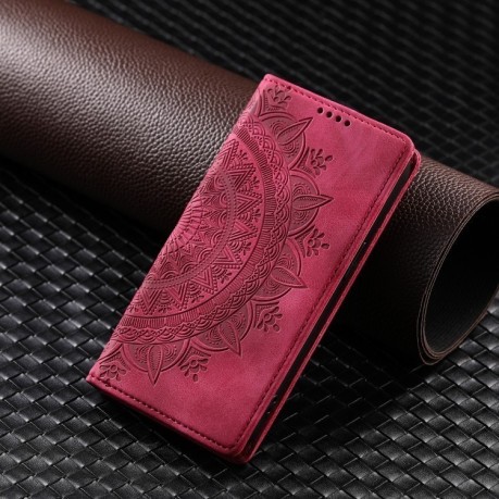 Чехол-книжка Totem Embossed Magnetic Leather для Samsung Galaxy A16 5G - красный