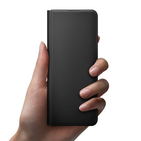 Оригинальный чехол-книжка Samsung Leather для Samsung Galaxy Z Fold 3 - black