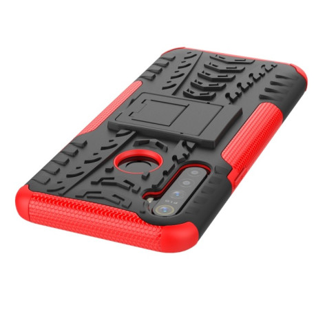 Противоударный чехол Tire Texture на Realme C3/Realme 5/6i/5i - красный