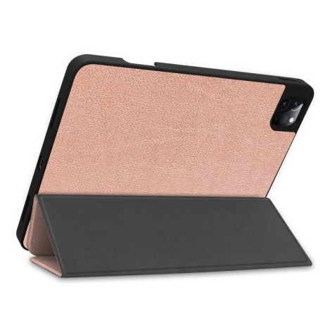 Чохол-книжка Custer Pattern Pure Color на iPad Pro 12.9 inch 2020 - рожеве золото