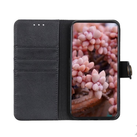 Чехол-книжка KHAZNEH Cowhide Texture на Samsung Galaxy S25 Edge 5G - черный