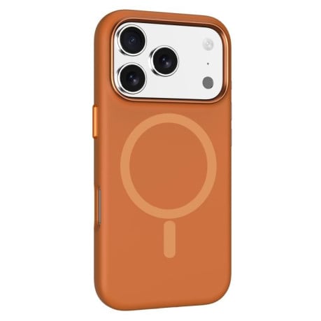 Противоударный чехол Mutural Karen Series Liquid Silicone MagSafe на iPhone 17 Pro Max - оранжевый