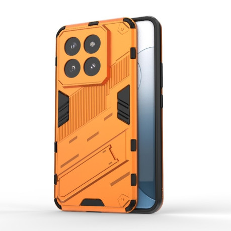 Противоударный чехол Punk Armor для Xiaomi 14 Pro - оранжевый
