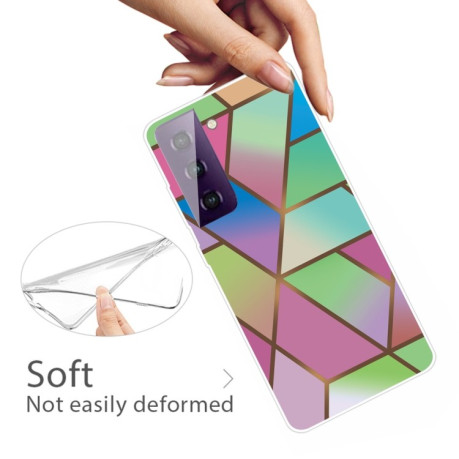 Протиударний чохол Marble Pattern для Samsung Galaxy S21 Plus-Rhombus Gradient