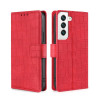 Чехол-книжка Skin Feel Crocodile Texture для Samsung Galaxy S23 5G - красный