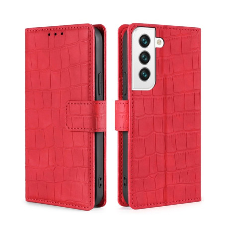Чехол-книжка Skin Feel Crocodile Texture для Samsung Galaxy S23 5G - красный
