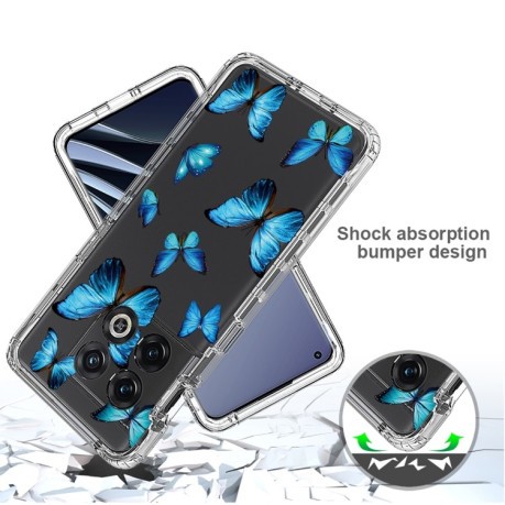 Противоударный чехол Transparent Painted для OnePlus 10 Pro - Butterflies