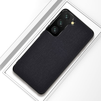 Противоударный чехол Cloth Texture на Samsung Galaxy S21 - черный