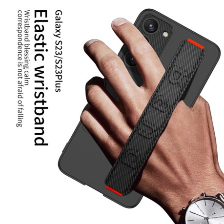 Протиударний чохол GKK Wristband with Holder для Samsung Galaxy S23 5G - чорно-зелений
