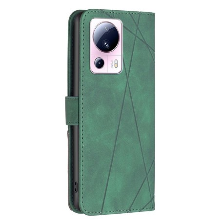 Чохол-книжка Rhombus Texture для Xiaomi 13 Lite - зелений