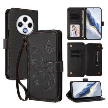 Чехол-книжка Escase кошелёк на молнии на Tecno Spark 30 4G — чёрный