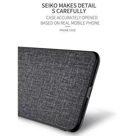 Противоударный чехол Cloth Texture на Samsung Galaxy A72 - коричневый