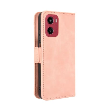 Чехол-книжка Skin Feel Calf на Motorola Moto G05 4G / E15 4G - розовый