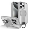 Противоударный чехол Skin-Friendly D-Ring Holder Magnetic с магнитным кольцом для iPhone 15 Pro — серый