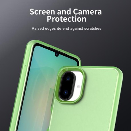 Противоударный чехол Candy Series для Samsung Galaxy A07 4G - зеленый