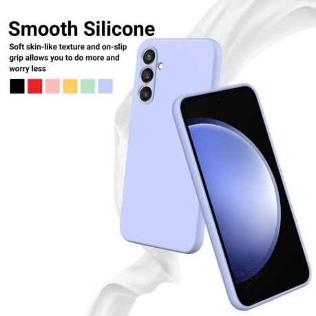 Силиконовый чехол Solid Color Liquid Silicone на Samsung Galaxy S24 FE 5G - фиолетовый