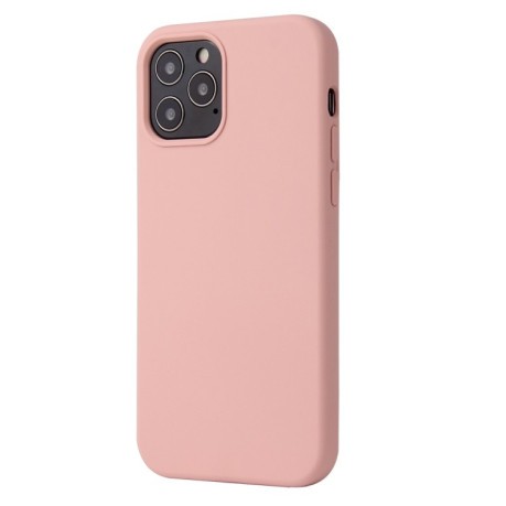 Силіконовий чохол Solid Color Liquid на iPhone 12/12 Pro - рожевий
