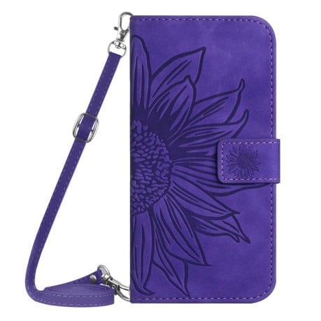 Чехол-книжка Skin Feel Sun Flower для OPPO A58 5G/A78 5G - фиолетовый