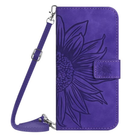 Чехол-книжка Skin Feel Sun Flower для Realme 10 Pro+ - темно-фиолетовый
