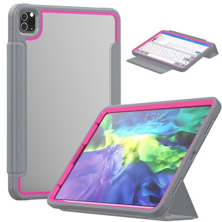 Чохол-книжка Smart Acrylic + TPU для iPad Air 4/Pro 11 2020/2018 - сіро-рожевий