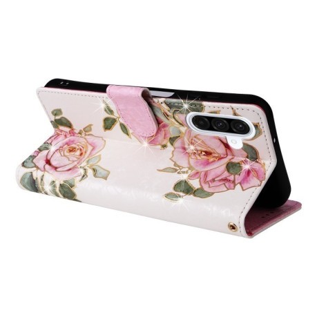 Чехол-книжка Bronzing Painting RFID для Samsung Galaxy A26 5G - Flower
