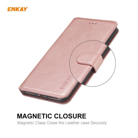 Чехол-книжка ENKAY Hat-Prince на Xiaomi Mi Note 10 Lite - розовый