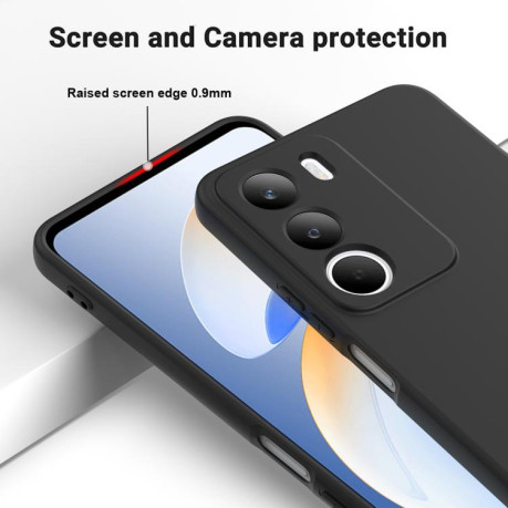 Силиконовый чехол Solid Color Liquid Silicone на Realme C71 4G - черный