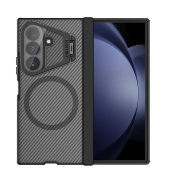 Прозрачный магнитный чехол Nillkin CamShield Prop с MagSafe на Samsung Galaxy Fold8 Ultra 5G — чёрный