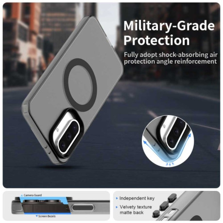 Протиударний чохол MagSafe Holder PC Hybrid  для Samsung Galaxy A36 5G - чорний