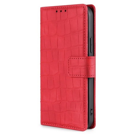 Чехол-книжка Skin Feel Crocodile Texture для Infinix Hot 50i 4G - красный