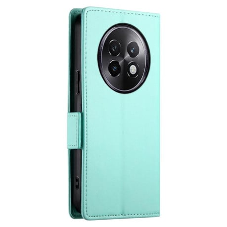 Чехол-книжка Side Buckle Magnetic Frosted Leather для Realme 13+ - зелений