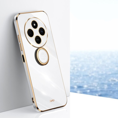 Противоударный чехол XINLI Straight Edge with Ring Holder для Redmi 14C 4G/Poco C75/Redmi A4 5G - белый