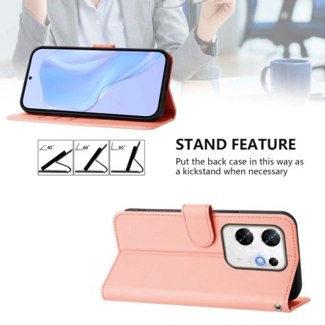 Чехол-книжка Skin Feel Solid Color Leather для Infinix Zero 30 4G - розовый