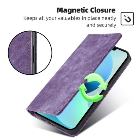 Чехол-книжка RFID Anti-theft Brush для Realme 10 Pro+ 5G - фиолетовый