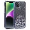 Противоударный чехол DFANS DESIGN Golden Diamond на iPhone 15 - фиолетовый