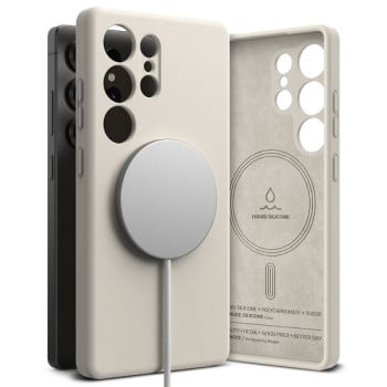 Оригінальний чохол Ringke Silicone MagSafe для Samsung Galaxy S25 Ultra - Beige