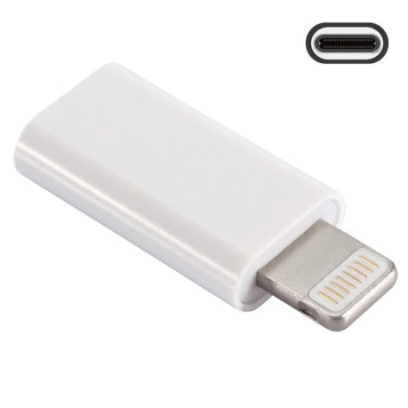 Адаптер ENKAY Hat-Prince HC-6 Mini ABS USB-C / Type-C 3.1 to 8 Pin Port Connector - белый