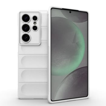 Силіконовий чохол Magic Flannel для Samsung Galaxy S25 Ultra 5G - білий