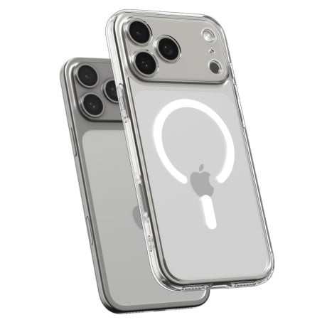 Оригинальный прозрачный чехол Spigen Ultra Hybrid с MagSafe на iPhone 17 Pro - Clear and White