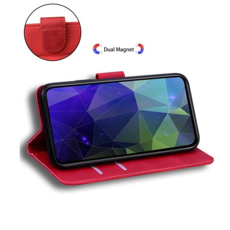 Чохол-книжка Pure Color Magnetic для OPPO Reno13 Global - червоний