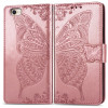 Чохол-книжка Butterfly Love Flower Embossed на iPhone SE 3/2 2022/2020/7/8 - рожеве золото